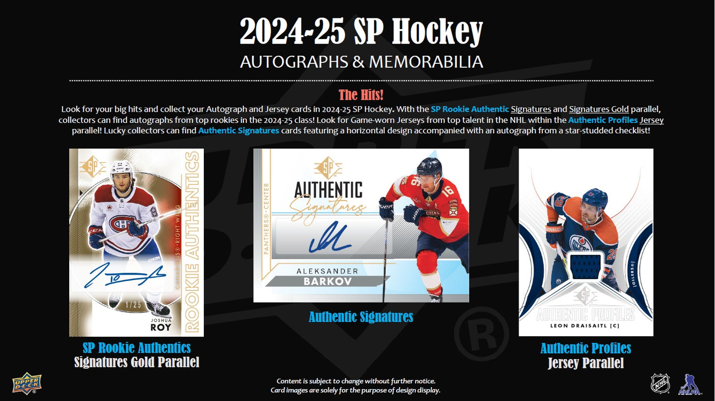 NHL 2024-25 SP Hockey Blaster Box