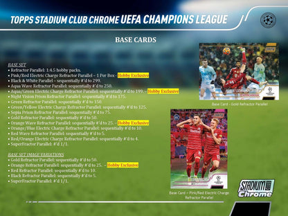 SOCCER Topps 2021-22 Stadionclub Chrom UEFA Champions League Fußball Hobby Box