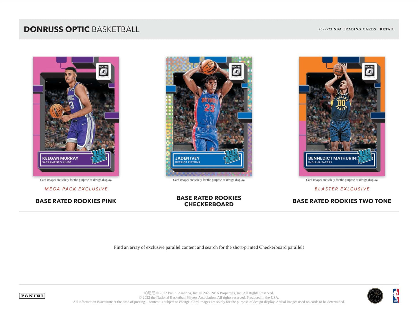 NBA 2022-23 Panini Donruss Optic Basketball Trading Cards Mega Box