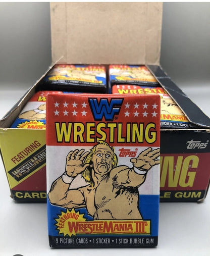 Topps HULK HOGAN WWF Pro Wrestling Trading Card Pack 1987