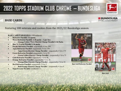 SOCCER Topps Chrome Stadium Club Bundesliga 2021/22 Hobby Box