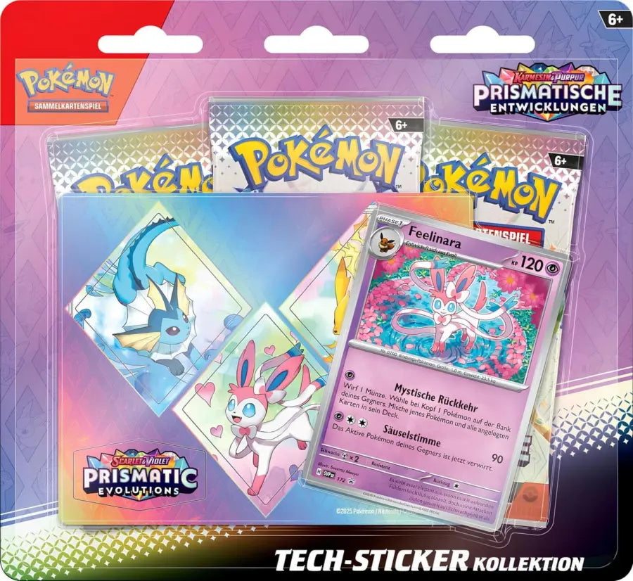 POKEMON Prismatische Entwicklungen Tech Sticker Kolletktion (Deutsch)