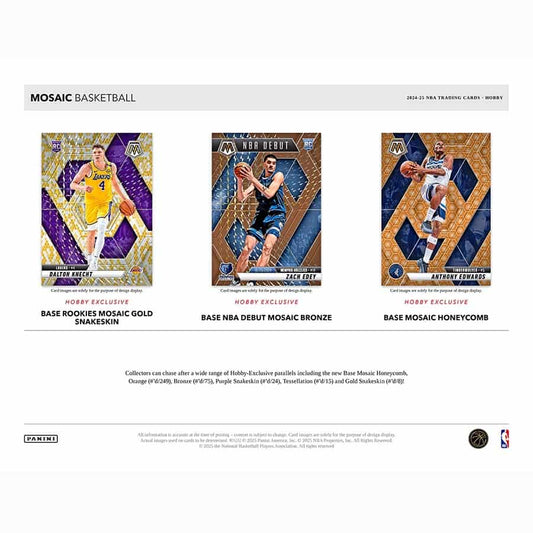 NBA 2024-25 Panini Mosaic Basketball Hobby box (2 Auto)