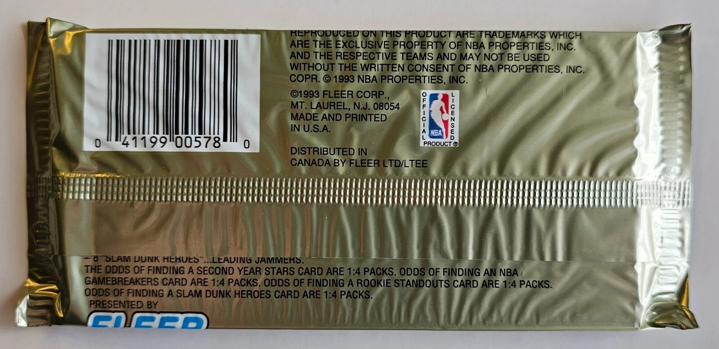 NBA 1993/94 Fleer Jam Session Premiere Edition 3 Packs