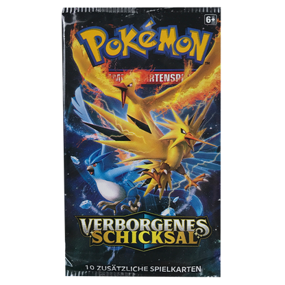 Pokemon Verborgenes Schicksal Booster Pack  komplettes 4er artwork-Set  DE
