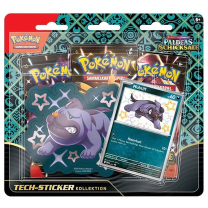 POKEMON Paldeas Schicksale Tech-Sticker-Kollektion 3er Blister (alle 3 im Set) DE
