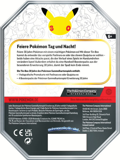 POKEMON 30 Jahre Tin #1+2 (im Set) DE   (EVT 16. September 2026)