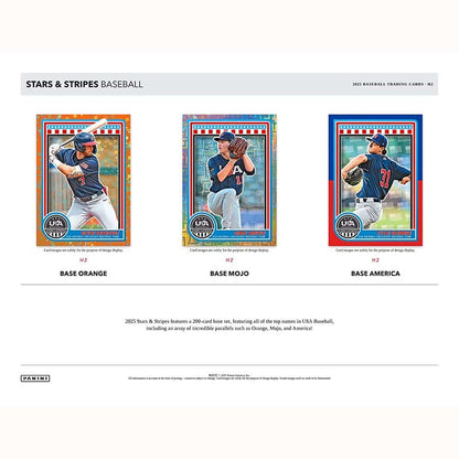 MLB 2025 Panini USA Stars & Stripes Baseball Hobby Hybrid H2 Box (3 Autographed or Memo)
