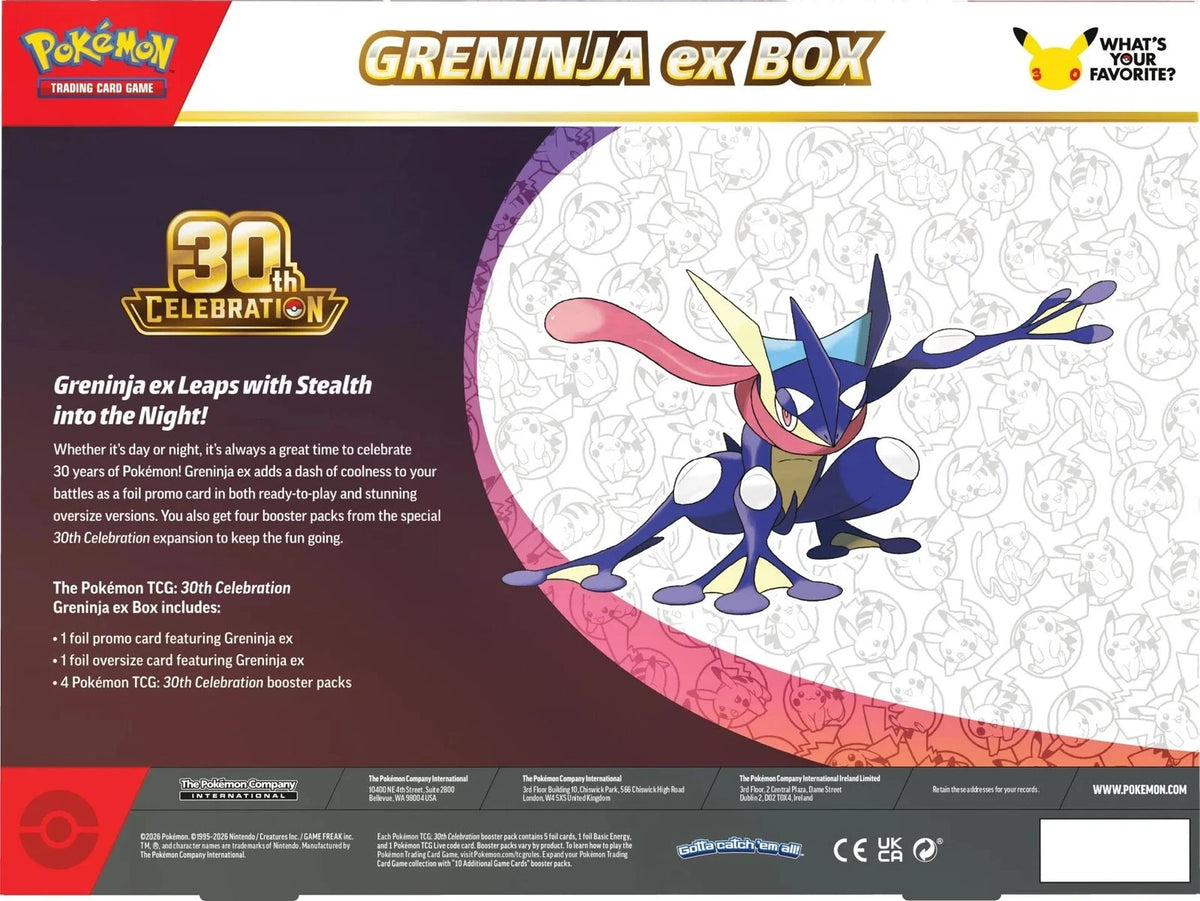 Pokémon TCG 30th Celebration ex Box Greninja ex EN