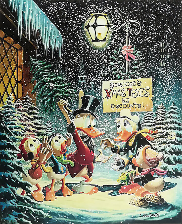 BARKS Mini LITHOGRAPHIE A Christmas Trimming Signed Limited Edition Lithograph (1999) 595 Ex