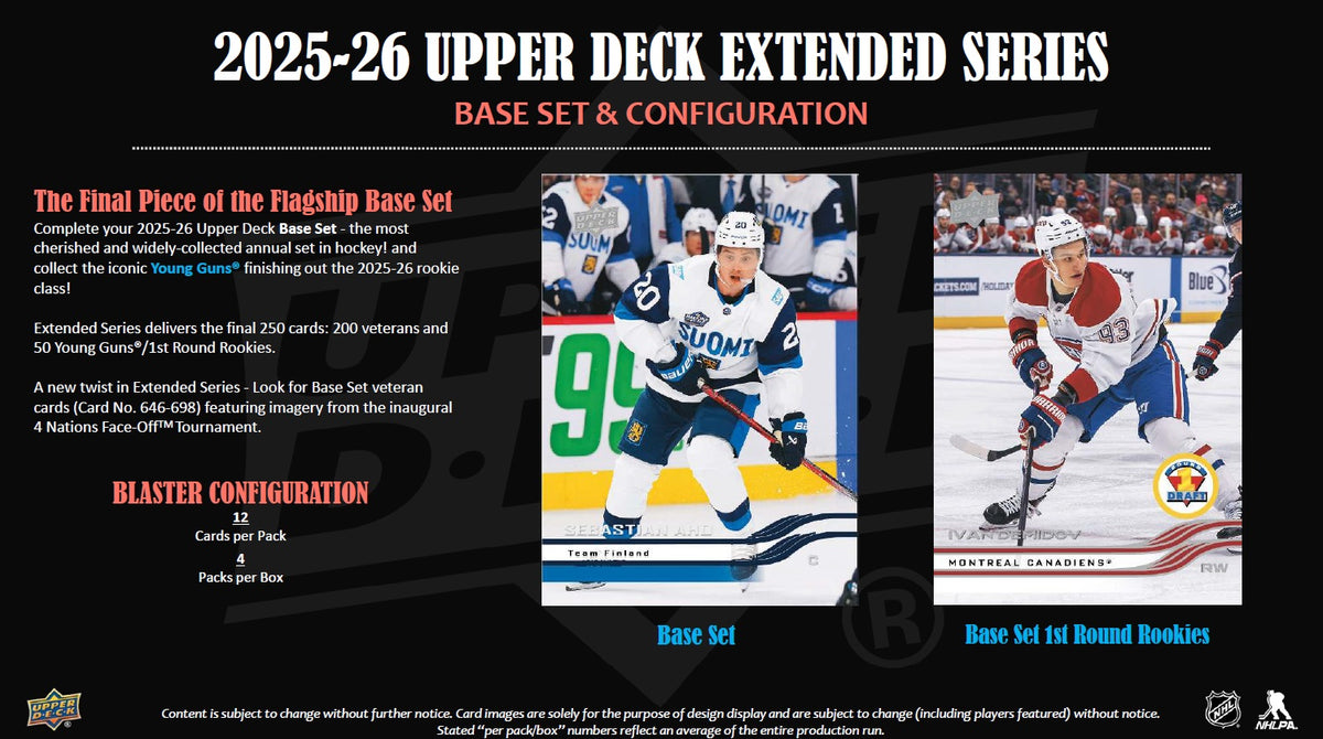 NHL 2025-26 Hockey Upper Deck Extended Series Mass Blaster Value Box