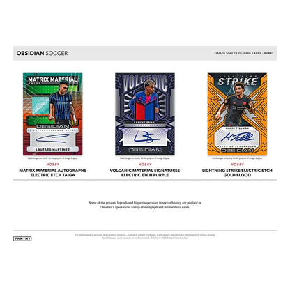 2025-26 Panini Obsidian Soccer Hobby Box (4 Auto/Memo)