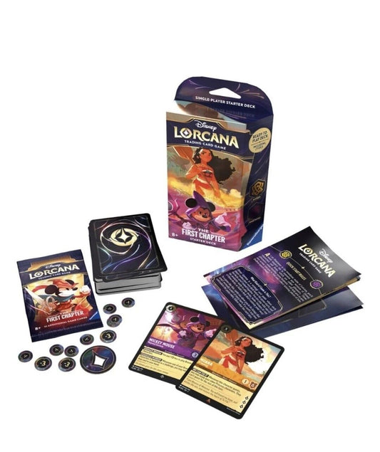 DISNEY Lorcana Trading Card Game: First Chapter - drei verschiedene Starter Decks 1.Auflage, englisch