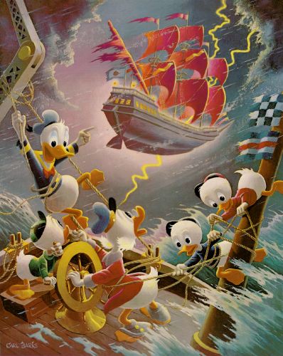BARKS LITHOGRAPHIE  Afoul of the Flying Dutchman (Signed Limited Edition, 345 Ex)