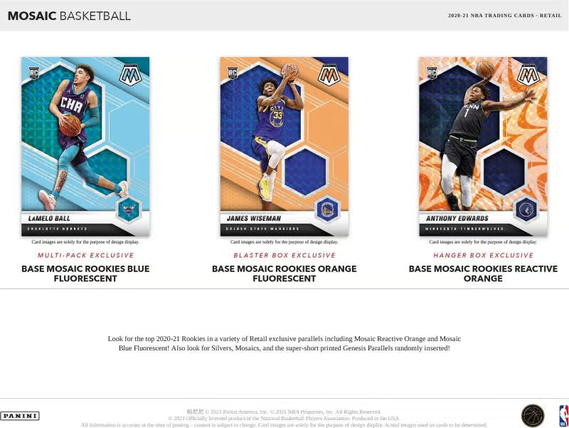 NBA Panini 2020-2021 Mosaic Basketball Blaster Box