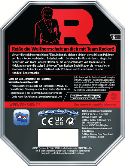 Pokemon Team Rocket Tin Boxen 3er Set  DE