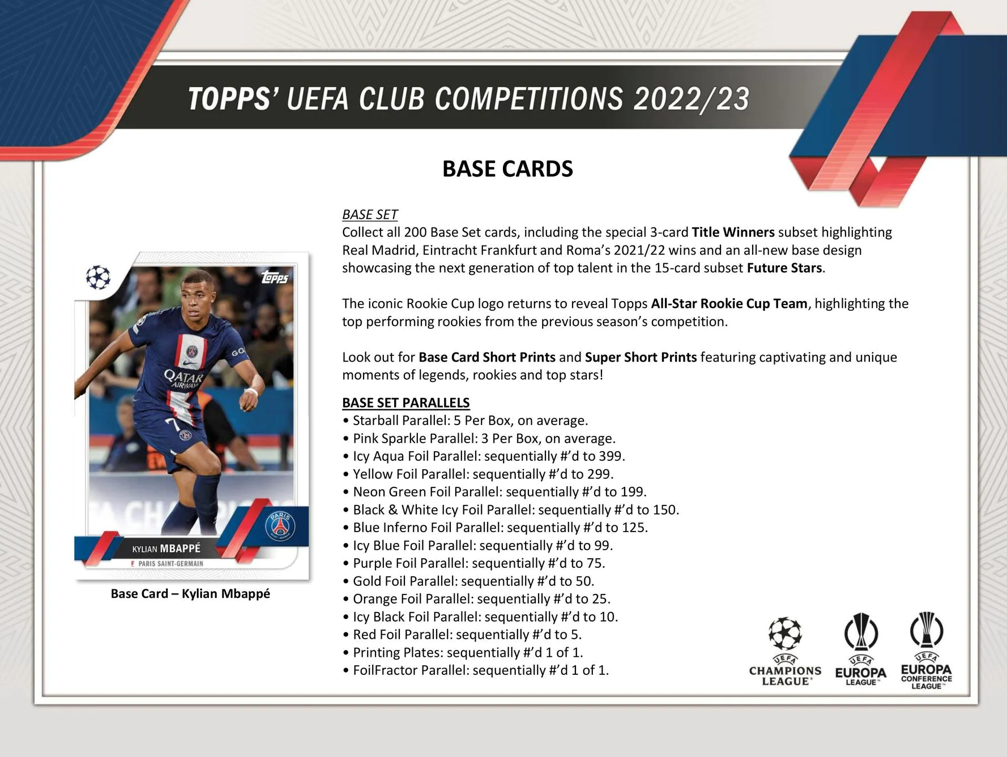 SOCCER 2022-23 TOPPS UEFA CLUB COMPETITIONS FUSSBALL HOBBYBOX