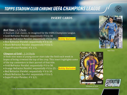 SOCCER Topps 2021-22 Stadionclub Chrom UEFA Champions League Fußball Hobby Box