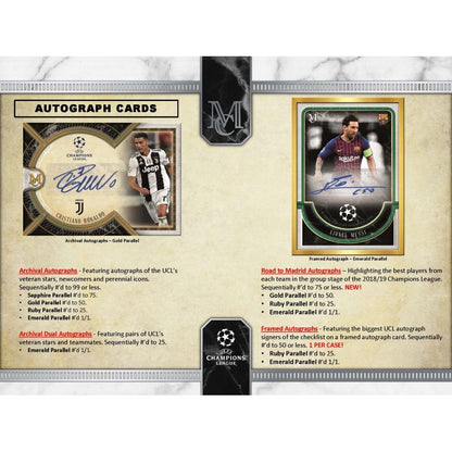 SOCCER 2019 Topps UEFA Champions League Museum Collection Card Box (3 Auto/ Relic)