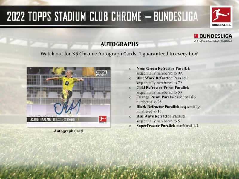 SOCCER Topps Chrome Stadium Club Bundesliga 2021/22 Hobby Box