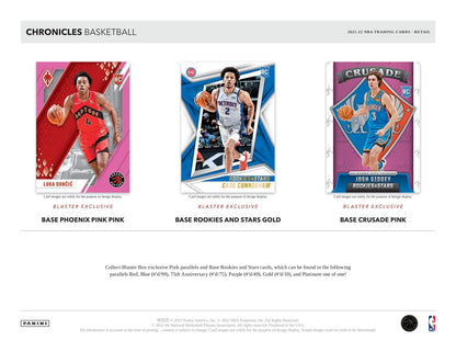 NBA 2021-22 Panini Chronicles Basketball NPP Hanger Packs 4er Bundle