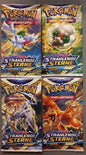 POKEMON Strahlende Sterne 4x Booster im Artwork-Set DE