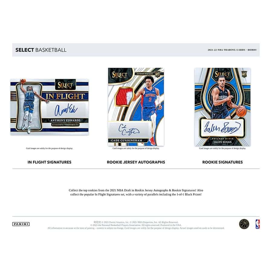 NBA 2021-22 Panini Select Basketball Hobby Box (3) Autographed or Memorabilia