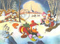 BARKS LITHOGRAPHIE Snow Fun (52 x 64 cm) Large lithograph (1990) (Signed Limited Edition, 345 Ex)