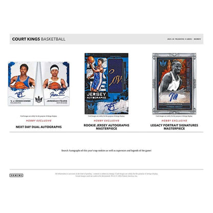 2025-26 Panini Court Kings Basketball NBA Factory Sealed Hobby Box