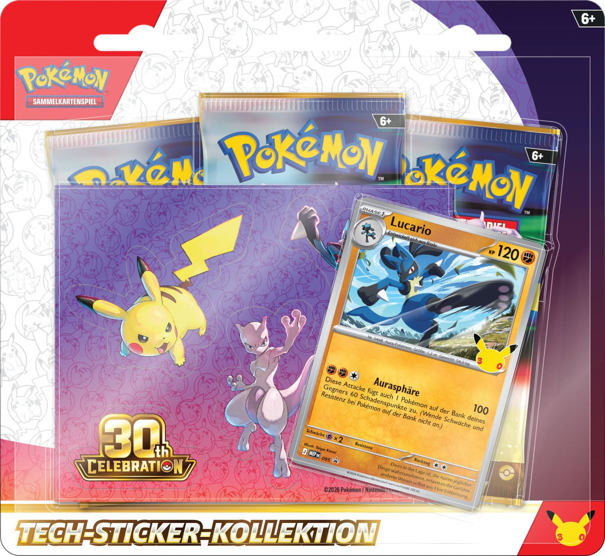 POKEMON 30 Jahre 3-er Pack Tech-Sticker-Kollektion DE (EVT September 2026)