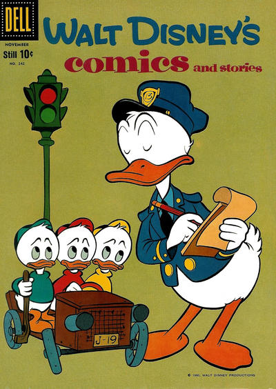 ORIGINAL ART Walt Disney's Comics and Stories #242 Cover