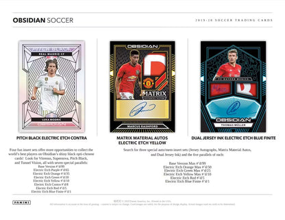 2019-20 Panini Obsidian Soccer Card Box (4 Auto/Memo)