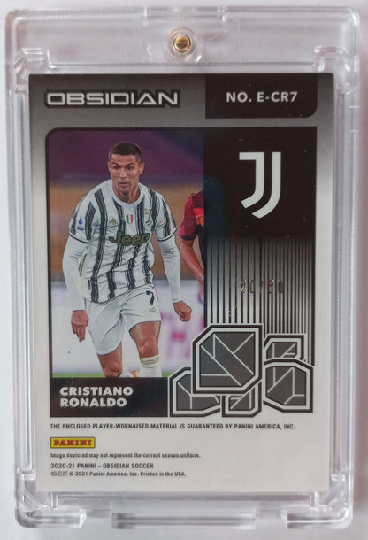 Christiano Ronaldo CR7 Topps Obsidian worn/used material 20/50