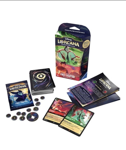 DISNEY Lorcana Trading Card Game: First Chapter - drei verschiedene Starter Decks 1.Auflage, englisch