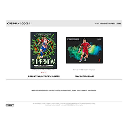 2025-26 Panini Obsidian Soccer Hobby Box (4 Auto/Memo)