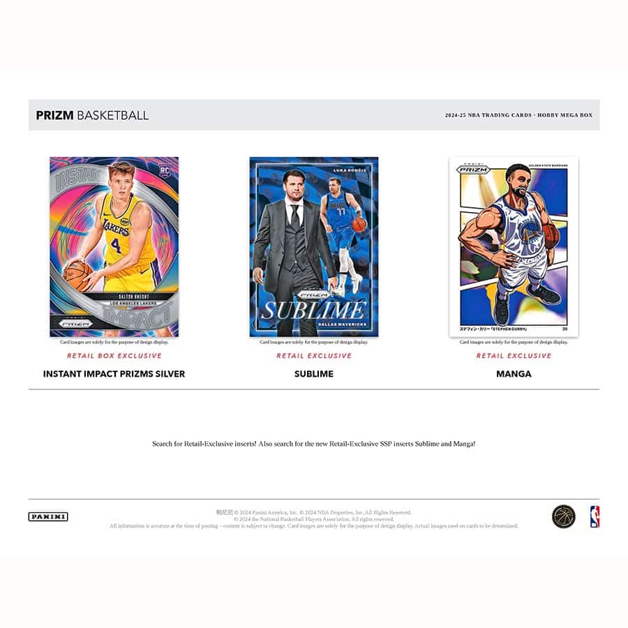 NBA 2024-25 Prizm Basketball Cards - Hobby Mega Box