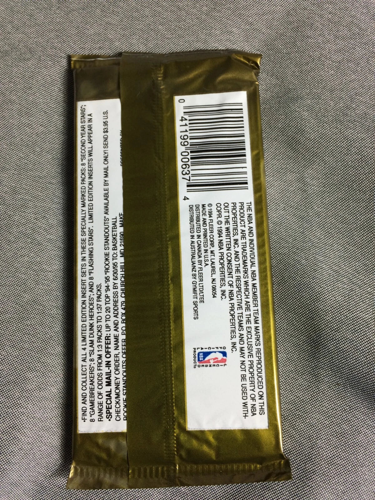 NBA 1994/95 Fleer Jam Session Premiere Edition 3 Packs  Jordan, Shaq