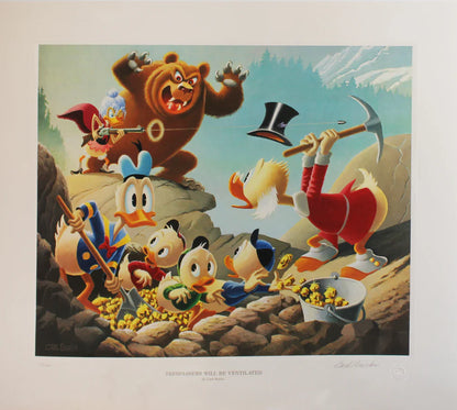 BARKS LITHOGRAPHIE  Trespassers Will Be Ventilated (Signed Limited Edition, 345 Ex)