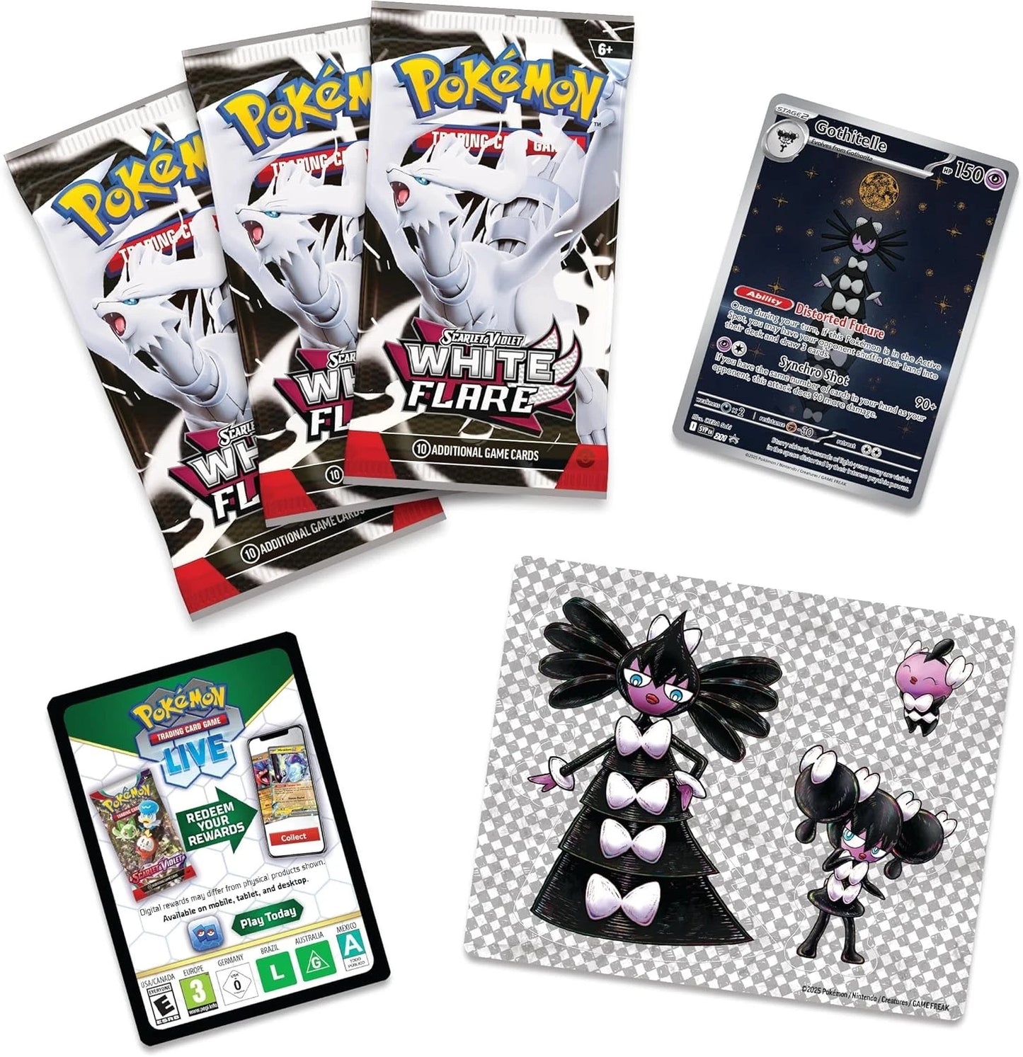 Pokemon White Flare Tech Sticker Collection 3er Blister EN