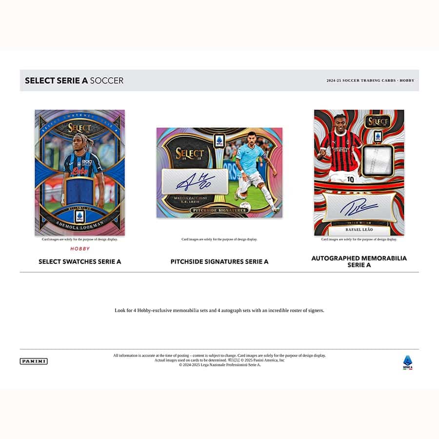 SOCCER 2024-25 Panini Select Serie A Hobby Box