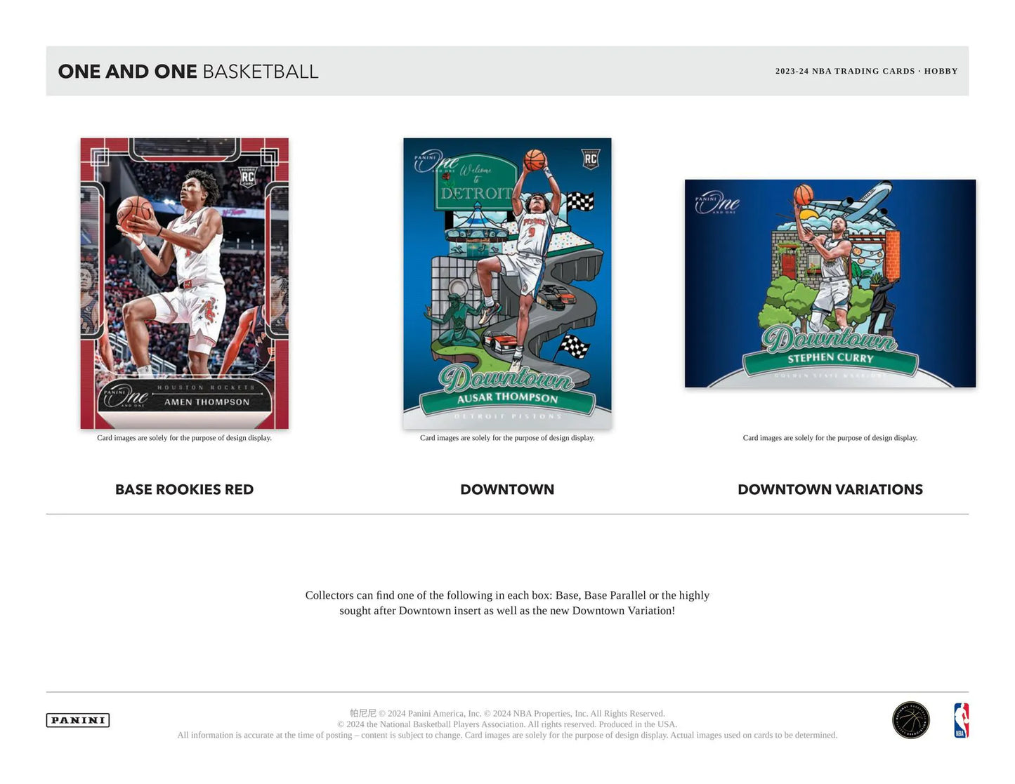 NBA 2023-24 Panini One and One Basketball Hobby Box