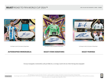 2025-26 Panini Road to FIFA World Cup Soccer Box (3 Auto/Memo)
