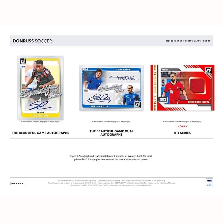 SOCCER 2024-25 Donruss Cards Hobby Box (2 Auto / Memo)