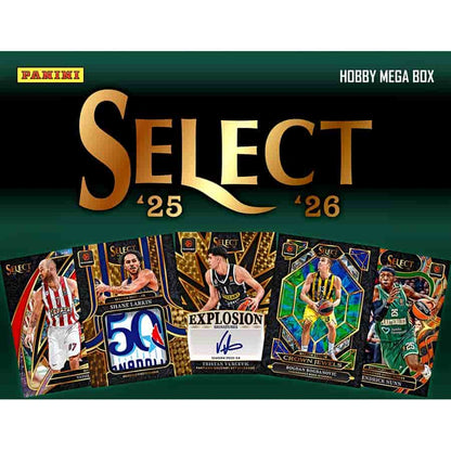 2025-26 Panini Select EuroLeague Basketball Cards Hobby Mega Box (1 Auto)