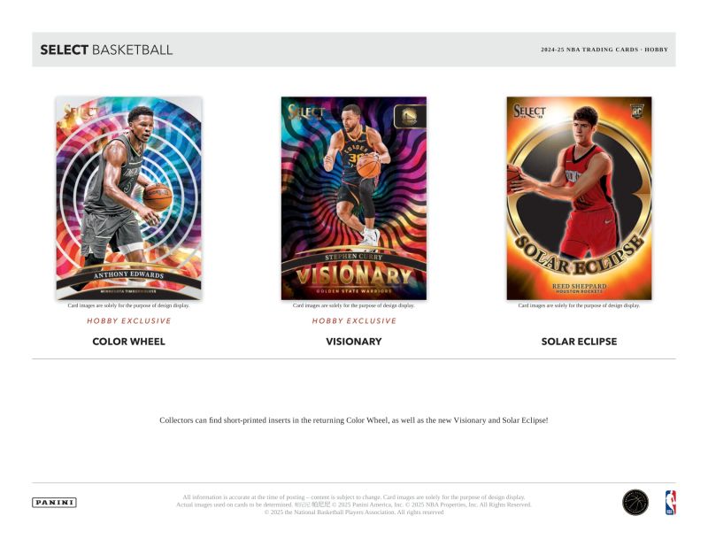 NBA 2024-25 Panini Select Basketball Card Box (3 Auto/Memo)