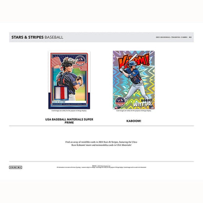 MLB 2025 Panini USA Stars & Stripes Baseball Hobby Hybrid H2 Box (3 Autographed or Memo)