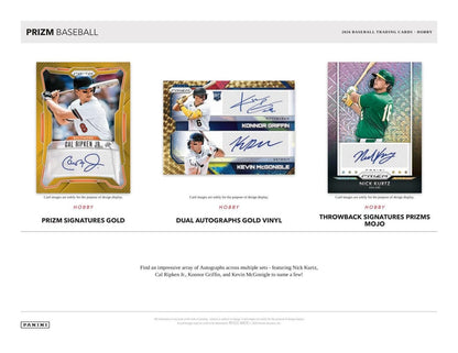 2026 Panini Prizm Baseball Card Box (3 Auto)