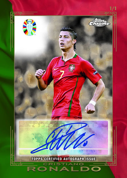 SOCCER Topps Chrome UEFA EURO 2024 Hobby Box 1 Auto Possible Yamal RC