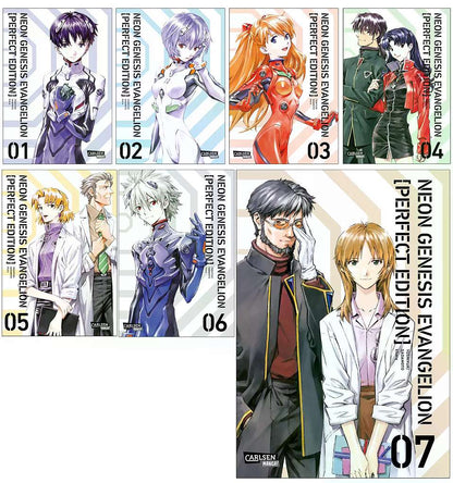 MANGA Neon Genesis Evangelion - Perfect Edition, Bände 1-7 komplette serie!  Carlsen