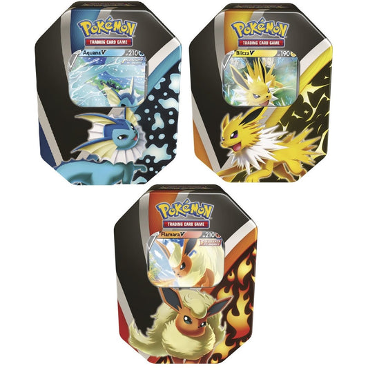 Pokemon Aquana-, Blitza- und Flamara-V Tin Box (2021) deutsch (inkl. Drachenwandel!)